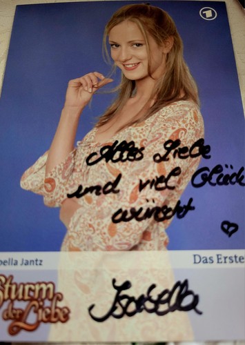 Isabella jantz autogrammkarte - isabella,