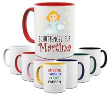 PERSONALISIERTE KAFFEETASSE MIT NAMEN TEETASSE TASSE SCHUTZENGEL FÜR.. GESCHENK