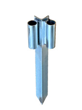 Bauzaun, Erdhülse, Erdspieß verzinkt für Bauzaunmontage in unbefestigtem Boden