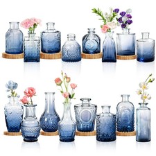 16er Glas Vasen Set Blumenvase