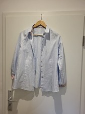  Gr.38 Damenbluse B.M.-company Helblau / Leicht Geblümt