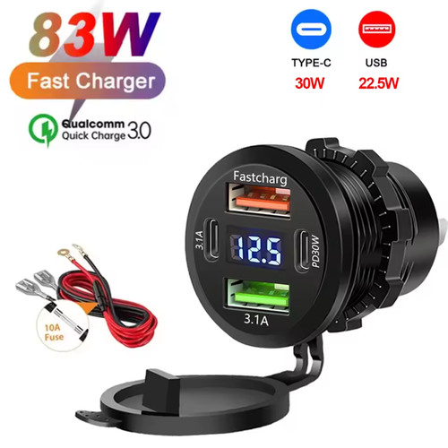 12v usb auto - qc, 3.0