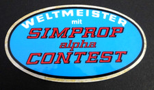 Werbe-Aufkleber Simprop alpha