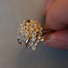 RING 333er GELBGOLD DIAMANT/BRILLANT ca 1,10ct