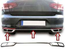 EDELSTAHL AUSPUFF BLENDEN passend für VW Passat B8 Facelift Limo|Variant|ab 2019