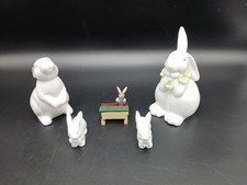 Hasen Osterhasen Figuren Keramik, Holz, 5x Konvolut,  Verschiedene Größen 