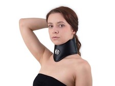 BDSM Halsband extra breit gepolstert Leder Halsfessel Ring der O Slave Bondage