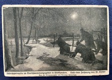 AK Feldpost Schleichpatrouille im Überschwemmungsgebiet in Westflandern  1916