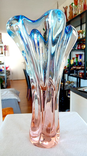 Große schwere glas vase - schwere,