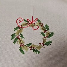 Weihnachtskranz Stickbild