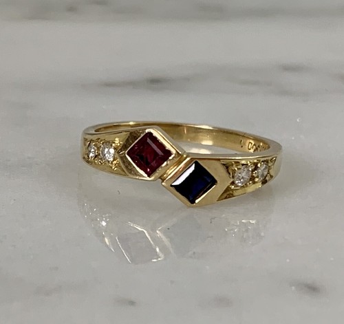 Geometrischer ring gold - geometrischer,