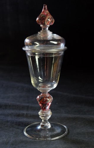 Barock rubin glas deckel - deckel, pokal