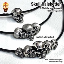 Skull halskette totenkopf - 1,