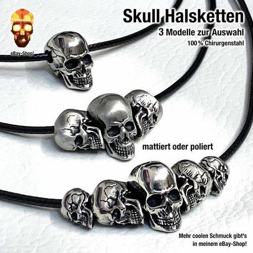 Skull halskette totenkopf - halskette,