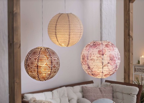Papier lampion harmony rund - papier,