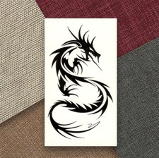 Temporäres Tattoo Drache Dragon Tribal Wasserfest Einmal Klebetattoo Muster