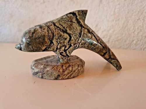 Delphin figur naturstein - delphin,