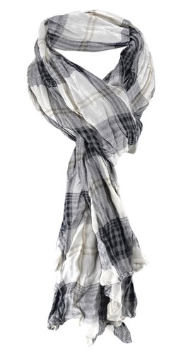 Raffschal grau beige - raffschal,
