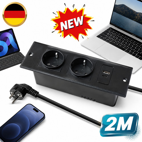 Tischsteckdose mit usb - tischsteckdose,