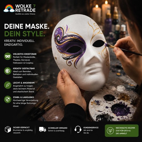 Maske blanko weiß - blanko,