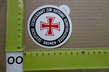 Alter Aufkleber Schiff Fähre Boot Rettung Seenot DGzRS Bremen (OC)