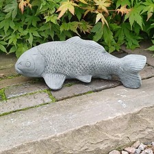Steinfigur Koi 34 cm massiv