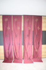 4 Schiebevorhänge, weinrot, 2,4 m hoch, 45 cm breit - sehr gepflegt