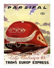 Vintage Zug Wandkunst Trans