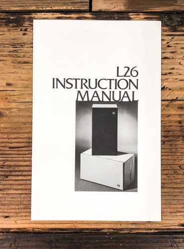 Jbl l26 speaker - l26, owners