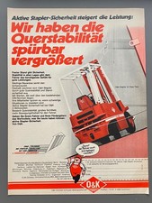 O&K Stapler Dortmund Orenstein Koppel Gabelstapler 1977 Vintage Werbung Reklame