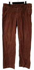 Walbusch Herren Cordhose Gr. W24 Chino Stoffhose Baumwolle rotbraun Elasthan