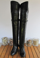 Italienische Designer Stiefel Elyse overknee Gr. 37 true vintage