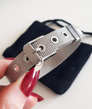 EDLES Armband 925 SILBER massiv Armkette GÜRTEL ARMREIF Armzange Zirkonia Ring