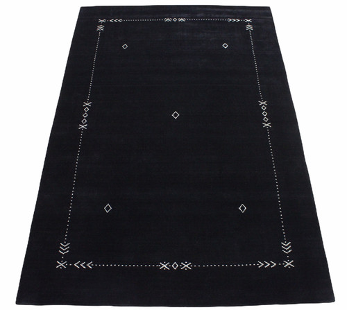 Gabbeh schwarz teppich 100 - schwarz, 100%