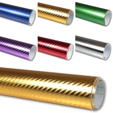 18€/m² Chrome 3D Carbon Autofolie Car Wrapping Folie glänzend Chrom metallic