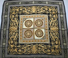 XXL Viereck Tuch, weiche Seide/ Viskose Satin, fabelhafte Motive in 5 Varianten