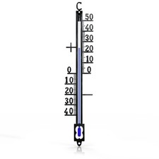 Bearware Analoges Thermometer aus Metall wetterfest messbereich -40° bis +50°