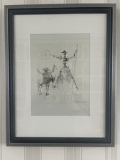 Salvador Dali Radierung Handsigniert 1904-1989 EA Don Quichotte et Sancho Pança