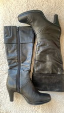 Stiefel, Leder, Gr. 38, Damen, schwarz