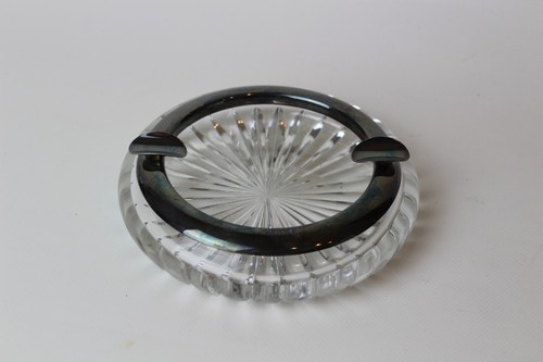 Aschenbecher glas mit 925er - aschenbecher,