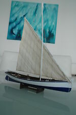 Fischerboot mit Segel Kutter Boot Maritim Schiff 61 cm lang Dekoration Neu No.54
