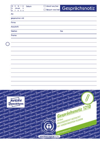 10x gesprächsnotiz 50 - gesprächsnotiz, je