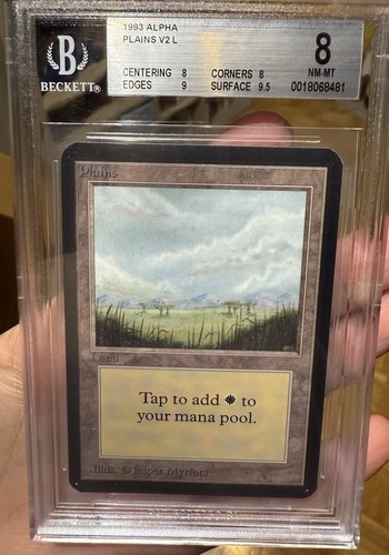 Mtg alpha bgs plains - mtg, 8.0