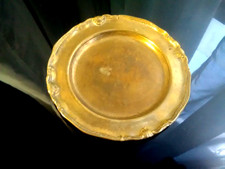 Teller Schale Platte Tellerchen Messing Bronze gewellter Rand antik Vintage