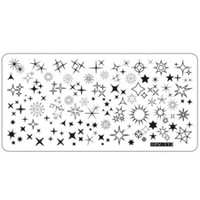 Stamping Schablone SPV-113 Sterne Stempel Platte Nailart