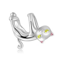 Charm Perle Katze Kätzchen 925 Silber Bead - Anhänger für Pandora Armband