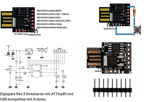 Digispark rev attiny85 - rev.3,