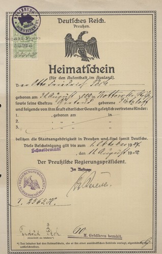 Heimatschein schneidemühl auf - schneidemühl,