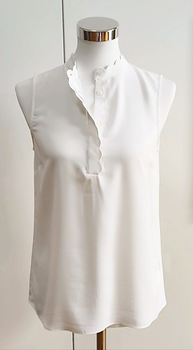 Damenbluse ärmellos weiß - h&m,