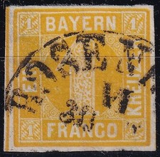 Bayern Nr. 8 II gestempelt HKS Rosenheim BPP Attest ´617